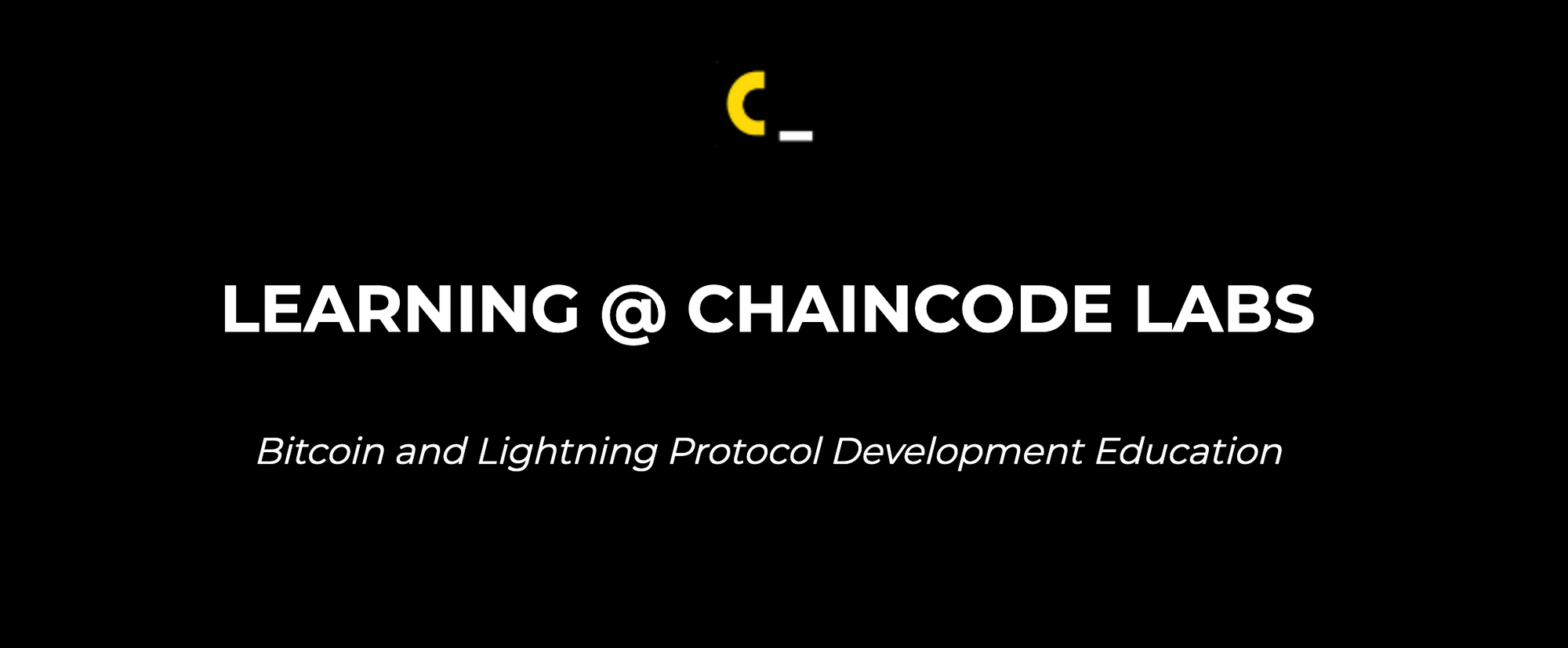 Chaincode Labs Bitcoin & Lightning Seminars Logo